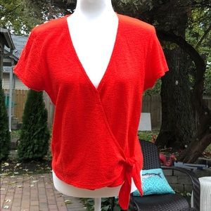 Madewell texture wrap top